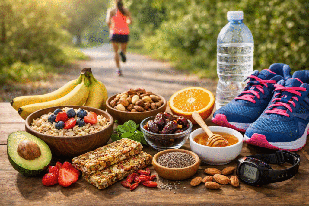 alimentos que dão energia para correr como banana aveia mel frutas e iogurte para pre treino de corrida