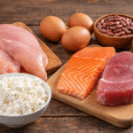 alimentos ricos em proteina peito de frango ovos salmao atum queijo cottage feijao e lentilha