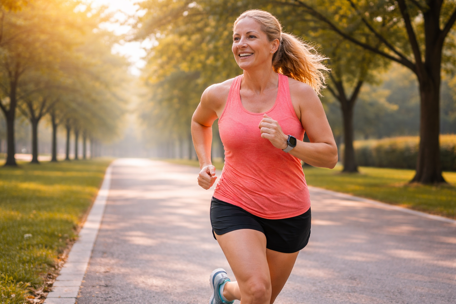 mulher correndo na menopausa beneficios da corrida para saude feminina
